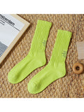 Three Pairs Thick Needle Printed Wool Coil Sports Socks