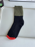 Three Pairs Male Winter New Coloring Minimalist Retro Cotton Socks