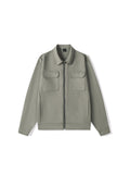Solid Colour Lapel Men'S Casual Cardigan Zip Knitted Workwear Outer Jacket