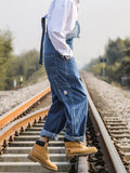Loose-Fitting Solid Color Overalls