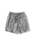 Loose-Fitting Paisley Print Sports Shorts