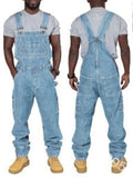 Loose Fit Multi-Pocket Cowboy Overalls Please Order 2-3 Sizes Larger